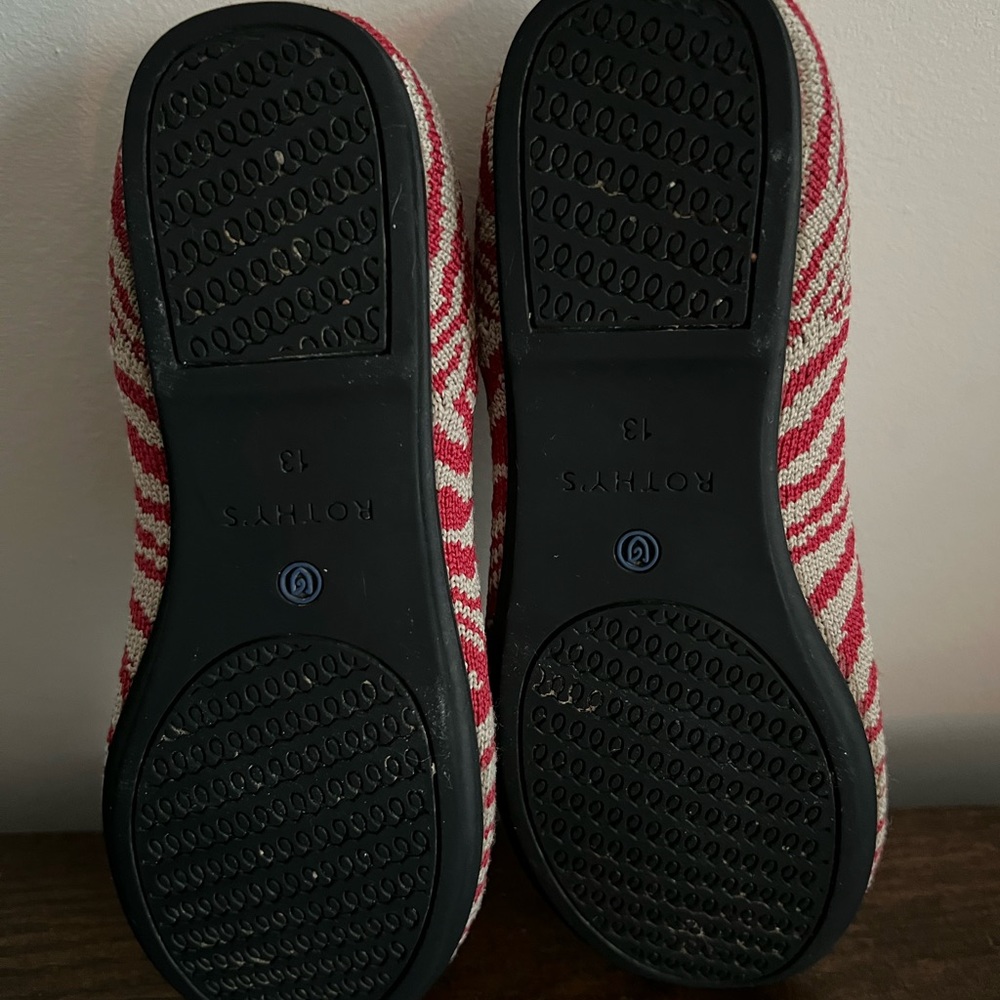 Kids Zebra Rothys (K13) - Picture 8 of 10